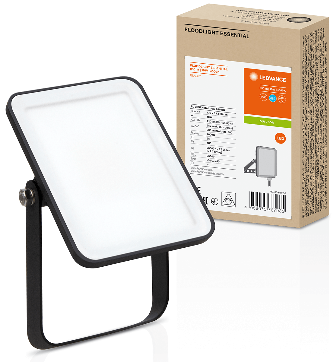Zdjęcia - Żyrandol / lampa LEDVANCE Naświetlacz LED Essential FL 10W  