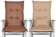 Poduszka na krzesło ogrodowe z oparciem Latte Brown - MOODME