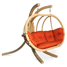 Fotel wiszący drewniany O-ZONE PREMIER Czerwony