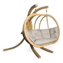 Hamakowy fotel z drewna O-ZONE PREMIER Kremowy