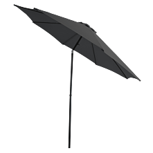 Parasol z masztem centralnym SAMOS 3m Dark Grey - Focus Garden