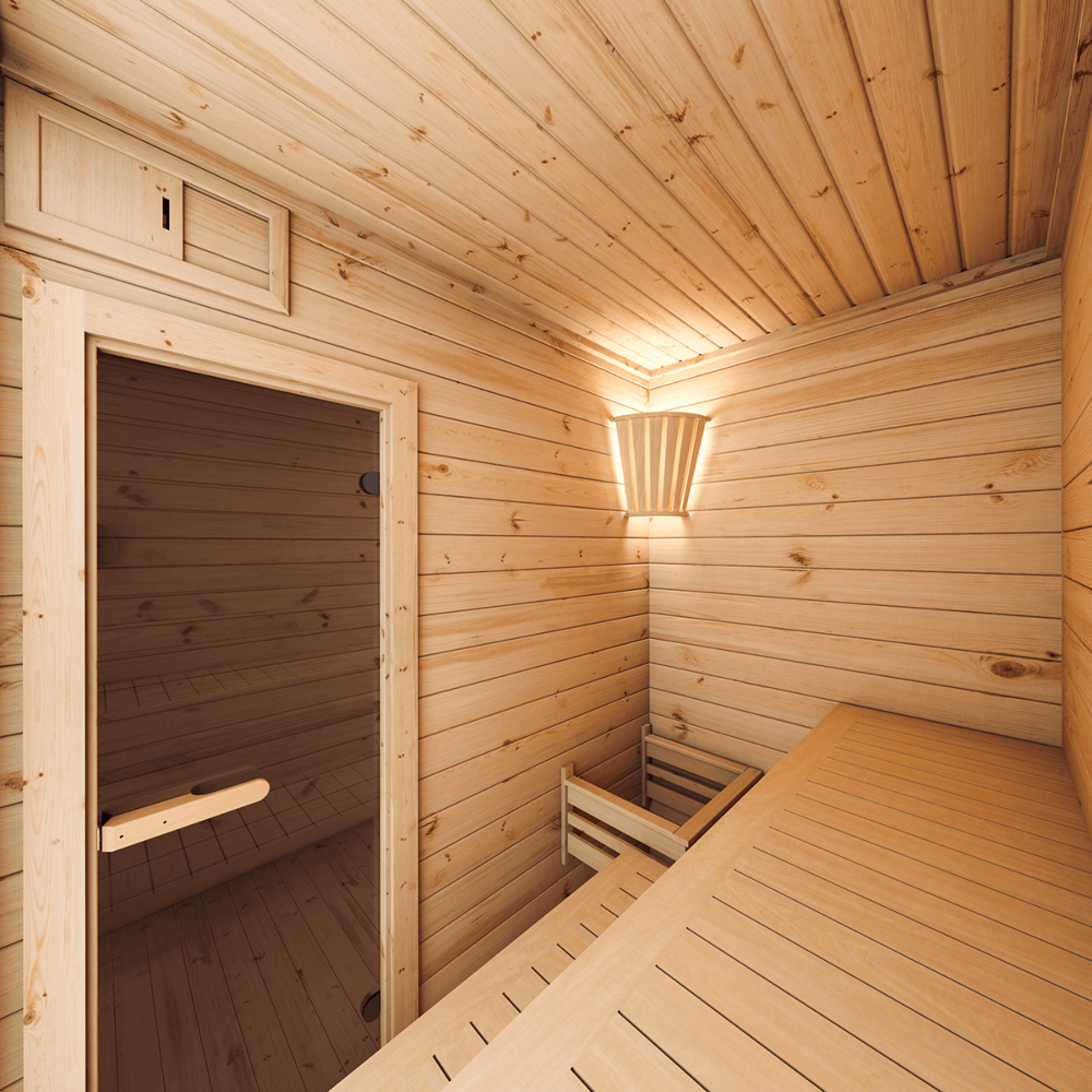 Sauna ogrodowa PRYMULKA z witryną 250x200cm - Megiw