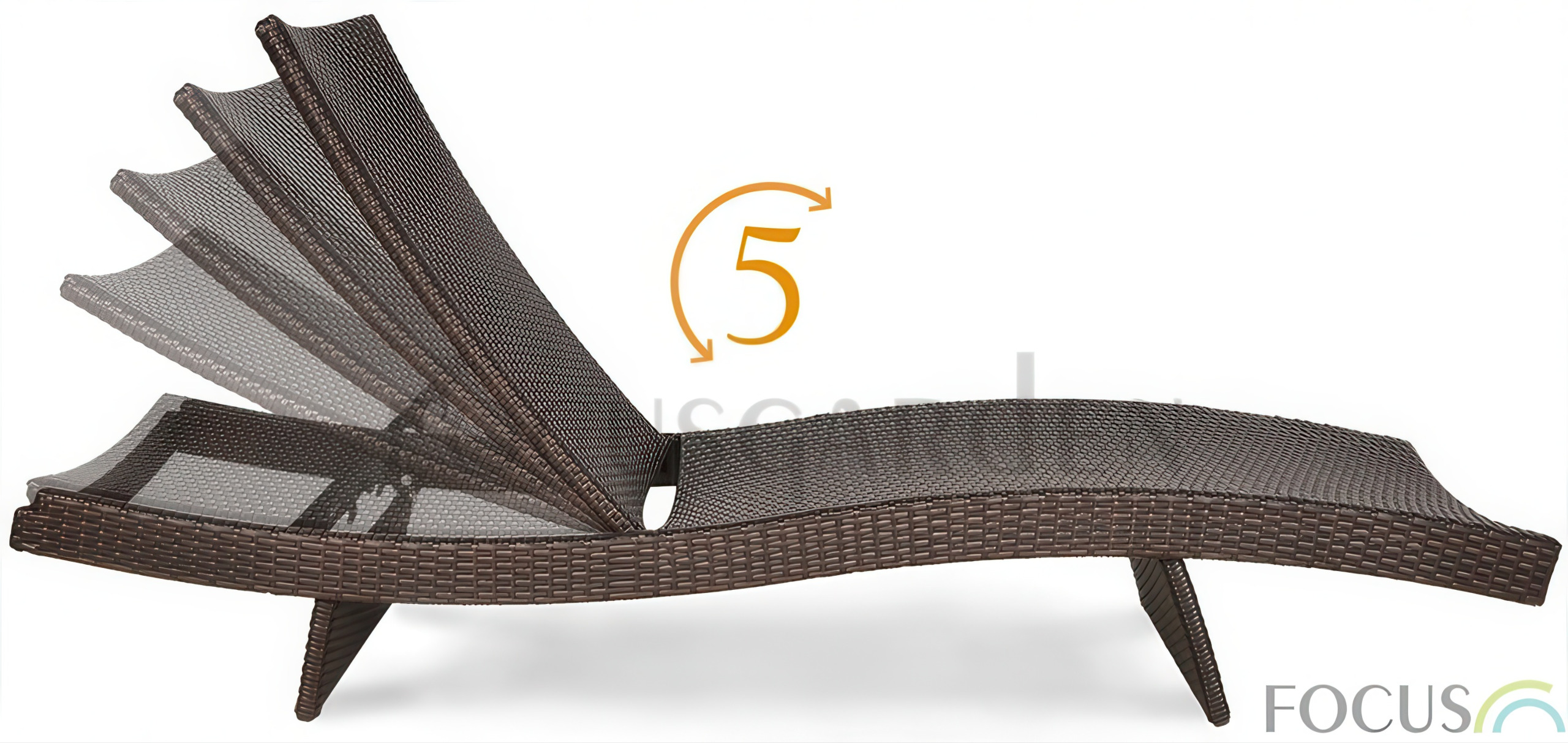 Шезлонг из техноротанга Wave Brown