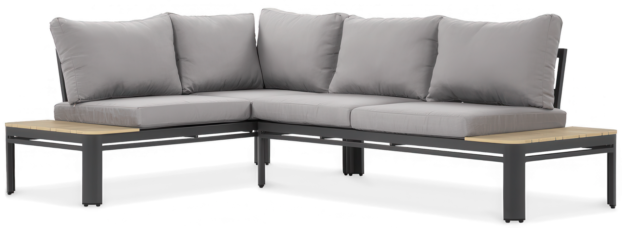 Кутовий диван RAYMOND Dark Grey із декоративним оздобленням