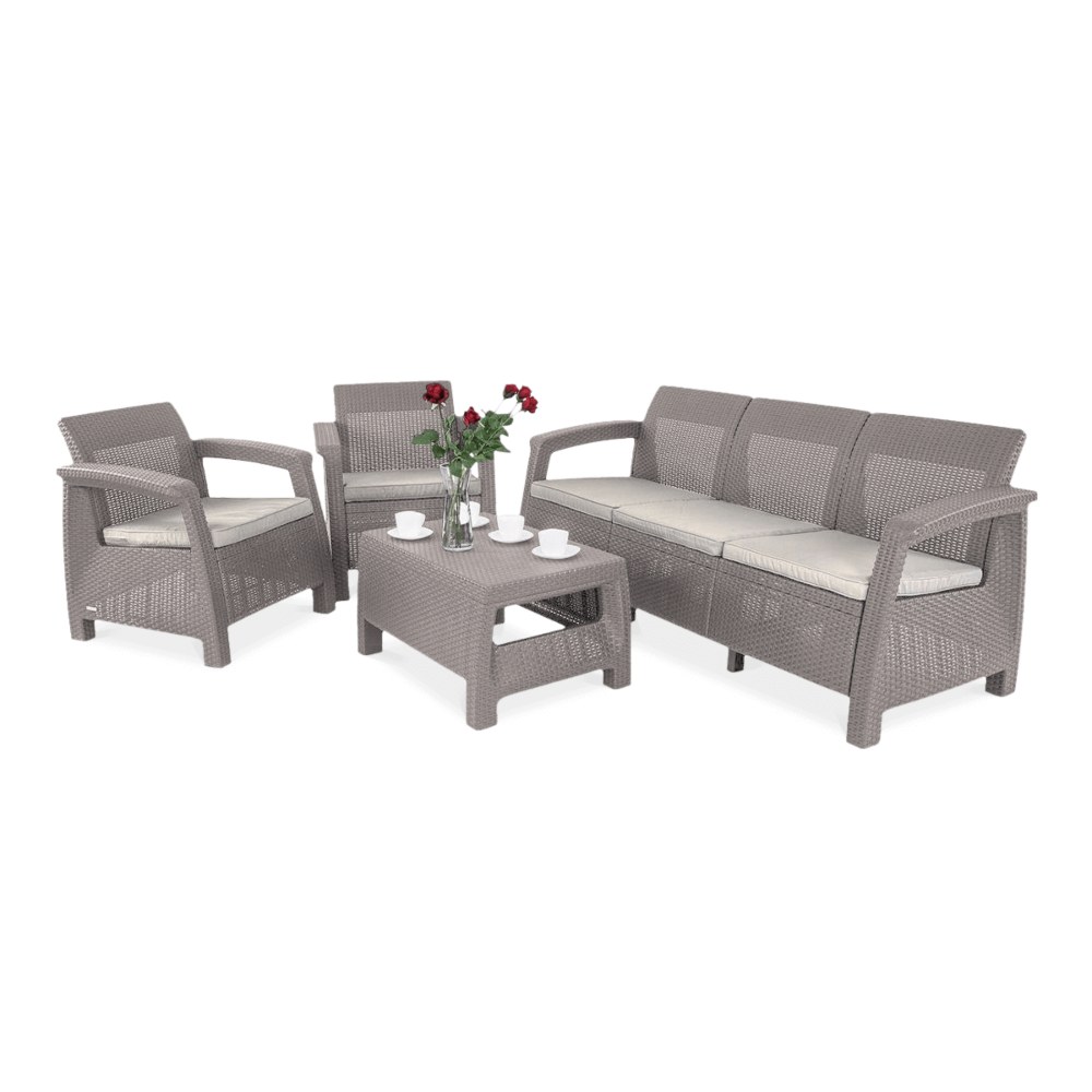 Набір садових меблів CORFU SET 3 Капучино
