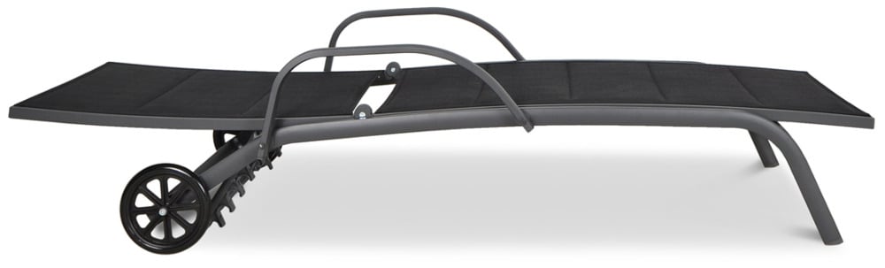 2x Leżak ogrodowy aluminiowy MAJORKA Black