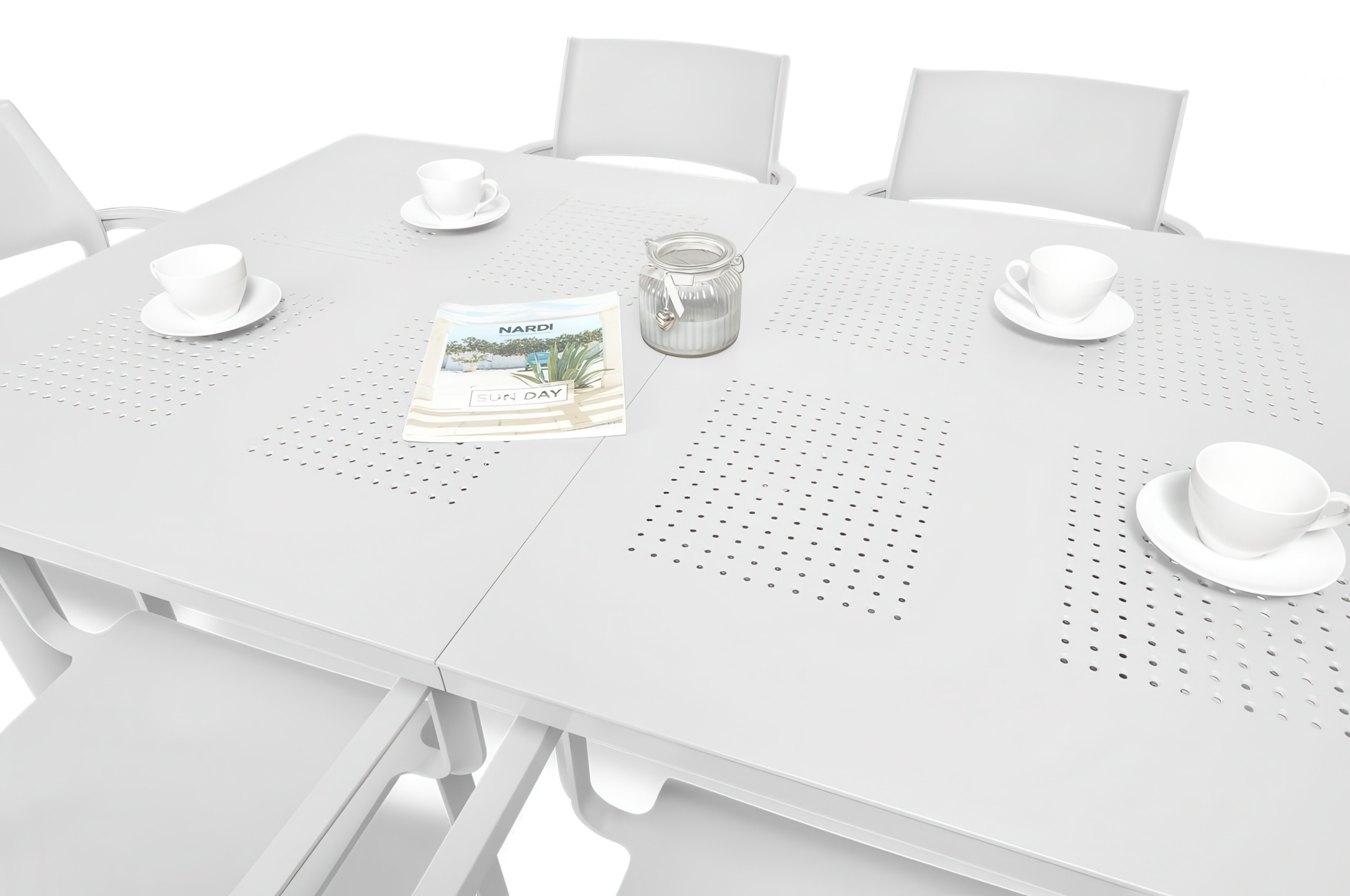 Комплект меблів Nardi TRILL/LIBECCIO 8+1 Bianco