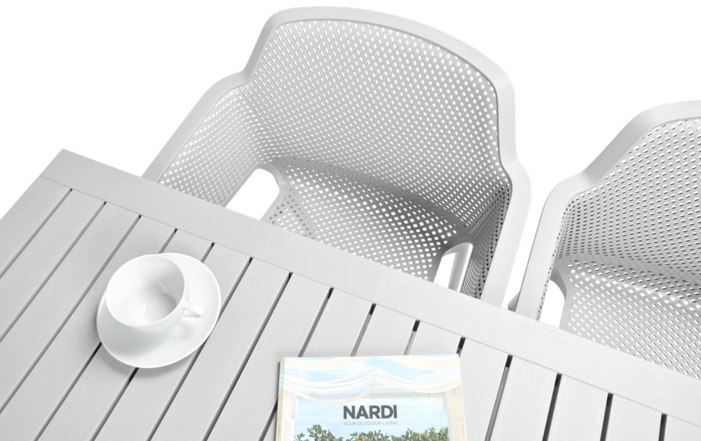 Komplet ogrodowy Nardi NET/CUBE 140 4+1 Bianco