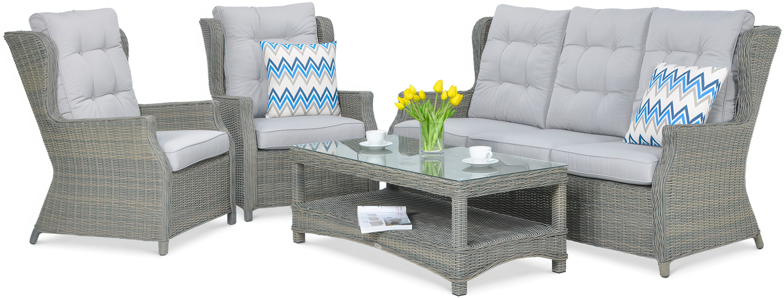 Zestaw technorattanowy TRIVENTO 3 Grey