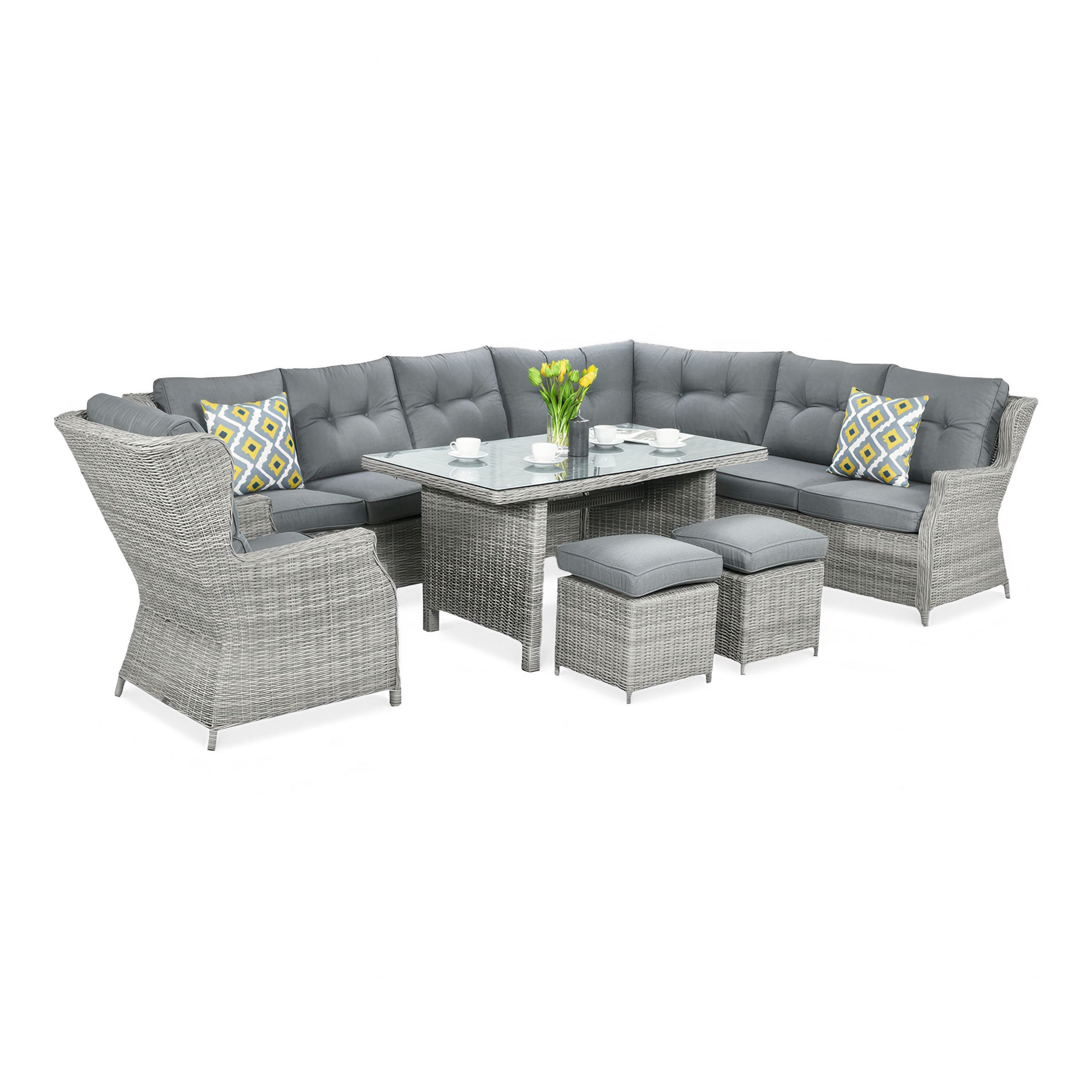 Trivetno Dining Stone Grey