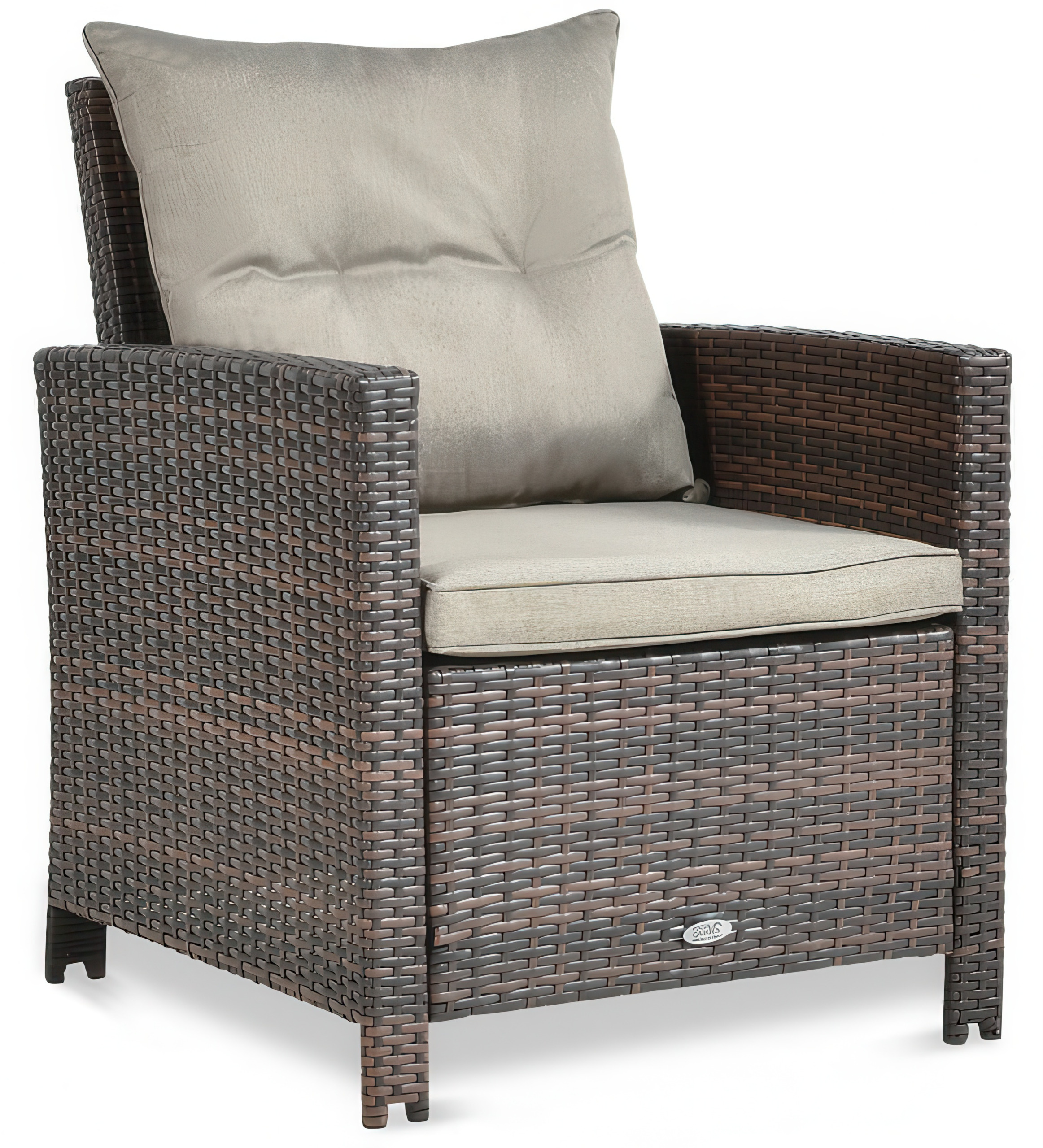 Крісло з техноротангу Ibiza Brown на терасі