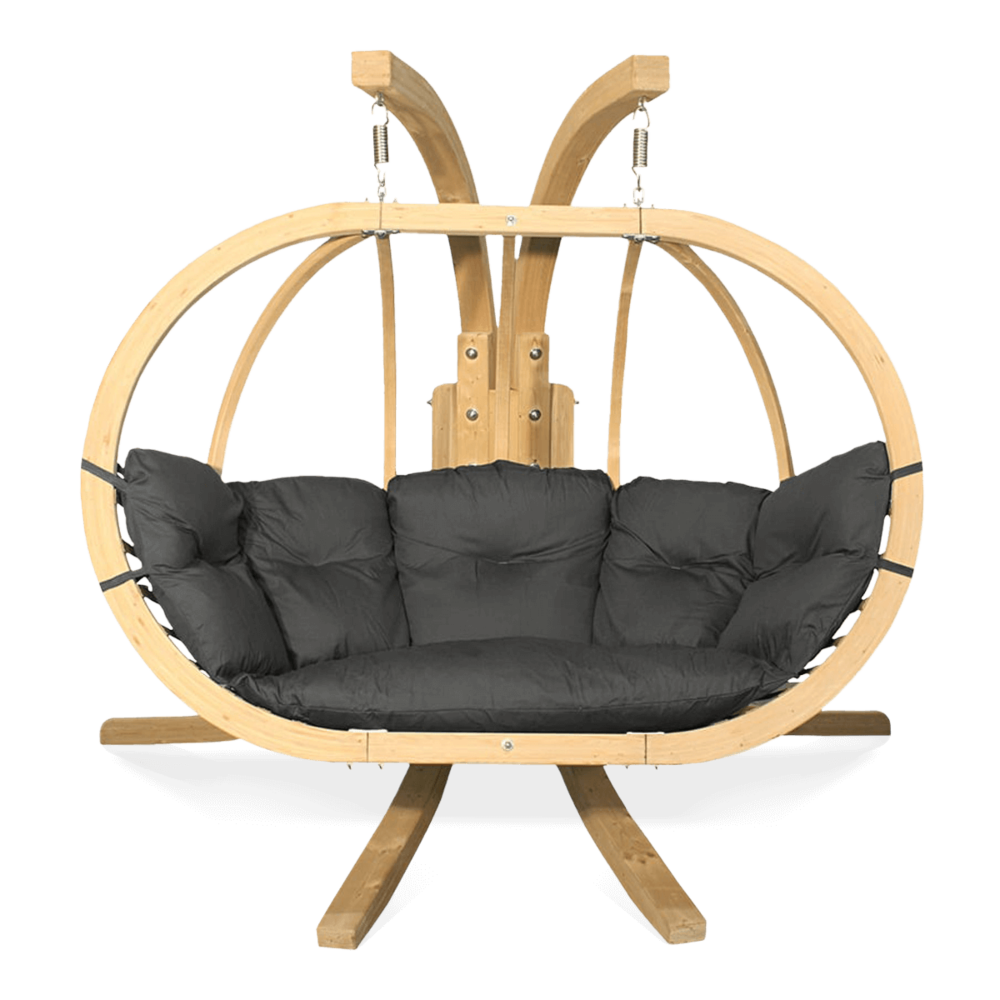 Fotel drewniany wiszący O-ZONE PREMIER Grafitowy