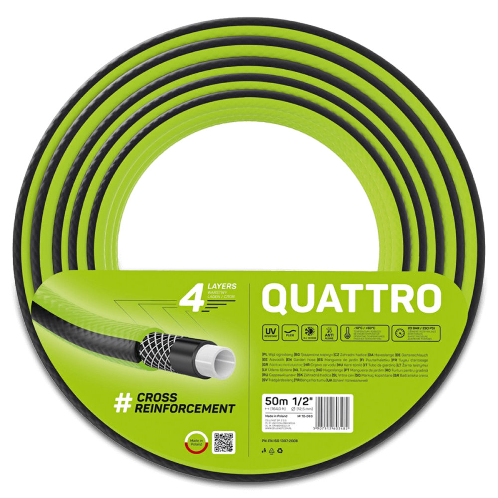 Wąż ogrodowy QUATTRO 1/2" 50m Cellfast