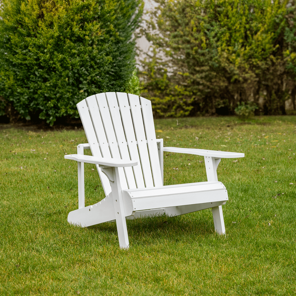 Fotel ogrodowy drewniany NARWIK White