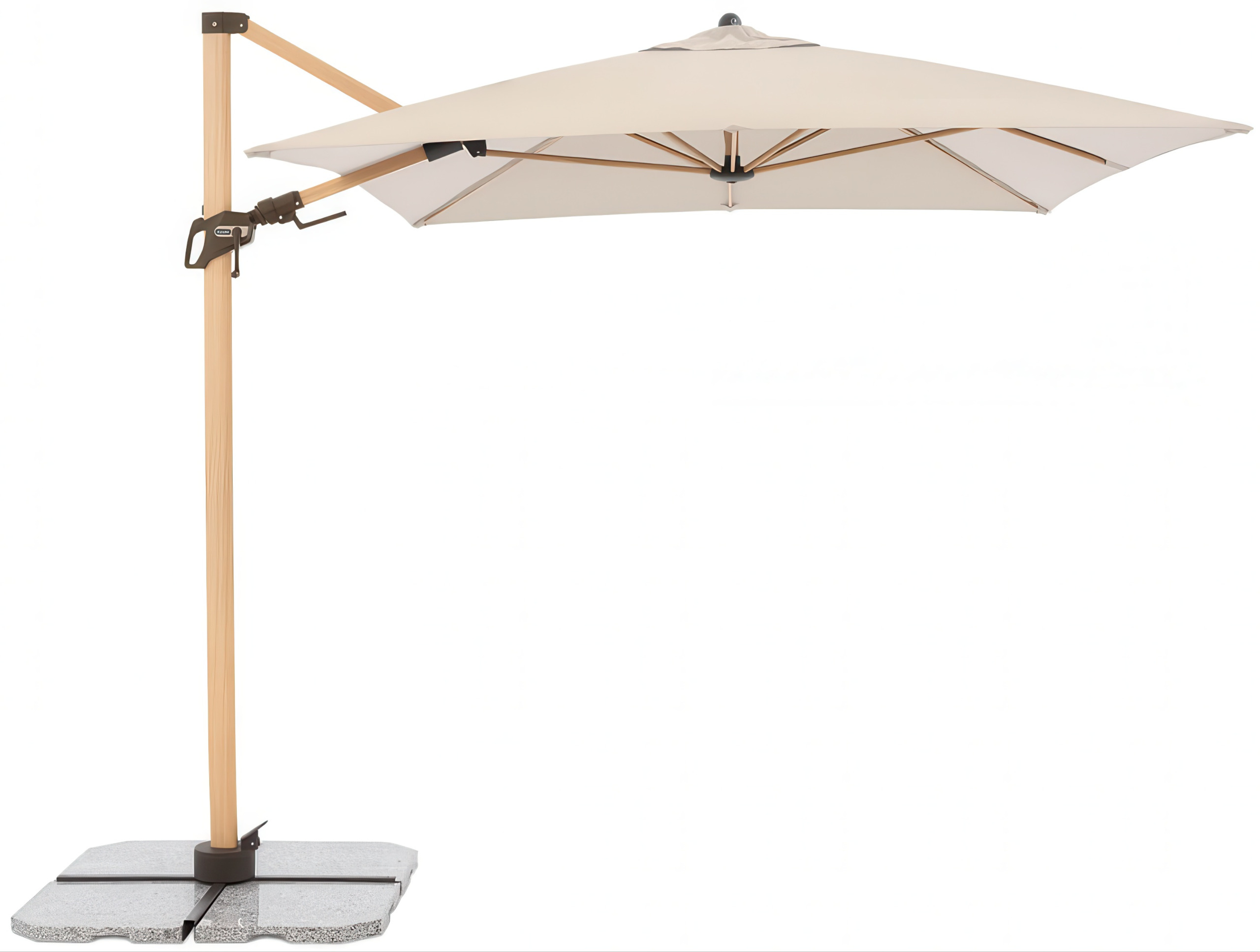 Parasol ALU WOOD z boku