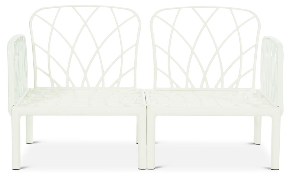 Modułowy narożnik ogrodowy GARDA ze stolikiem White