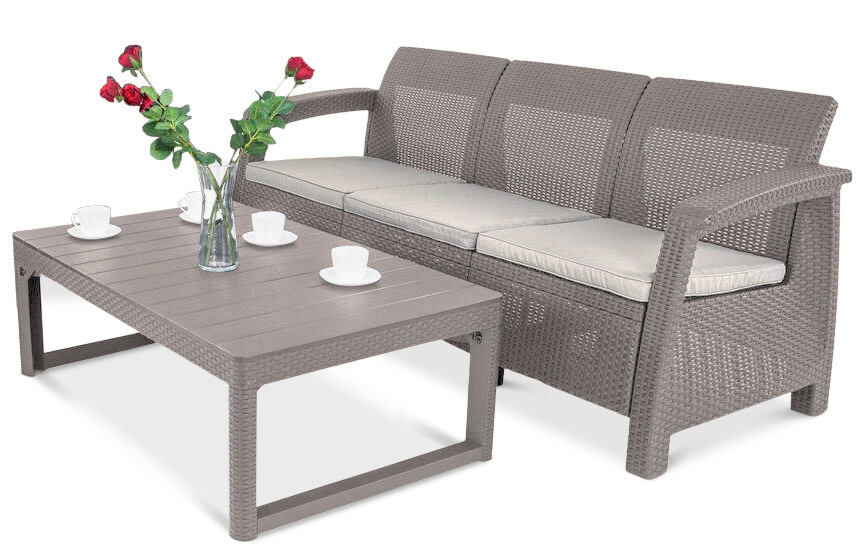 Набір для балкона CORFU LOVE SEAT MAX/LYON Cappuccino