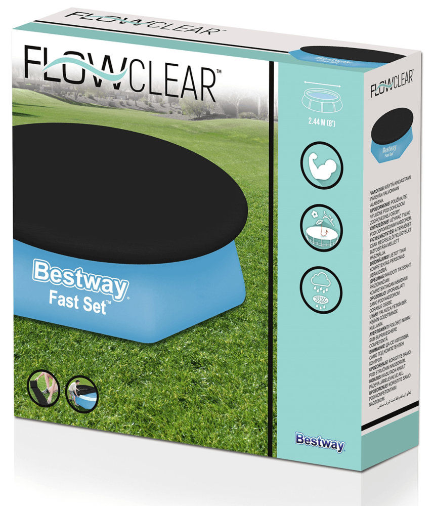 Przykrycie na basen Flowclear 2.44m, okrągłe   - BESTWAY