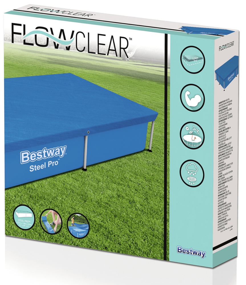 Pokrywa na basen Flowclear 2,21m x 1,50m - BESTWAY