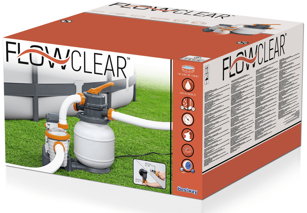 Pompa piaskowa filtracyjna do basenu 5678 L Flowclear - BESTWAY