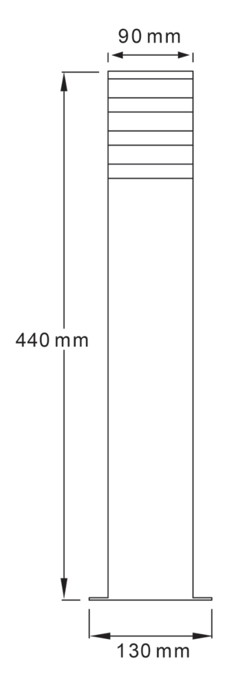 Lampa zewnętrzna Teksas Pir 44cm 1xE27 - SANICO