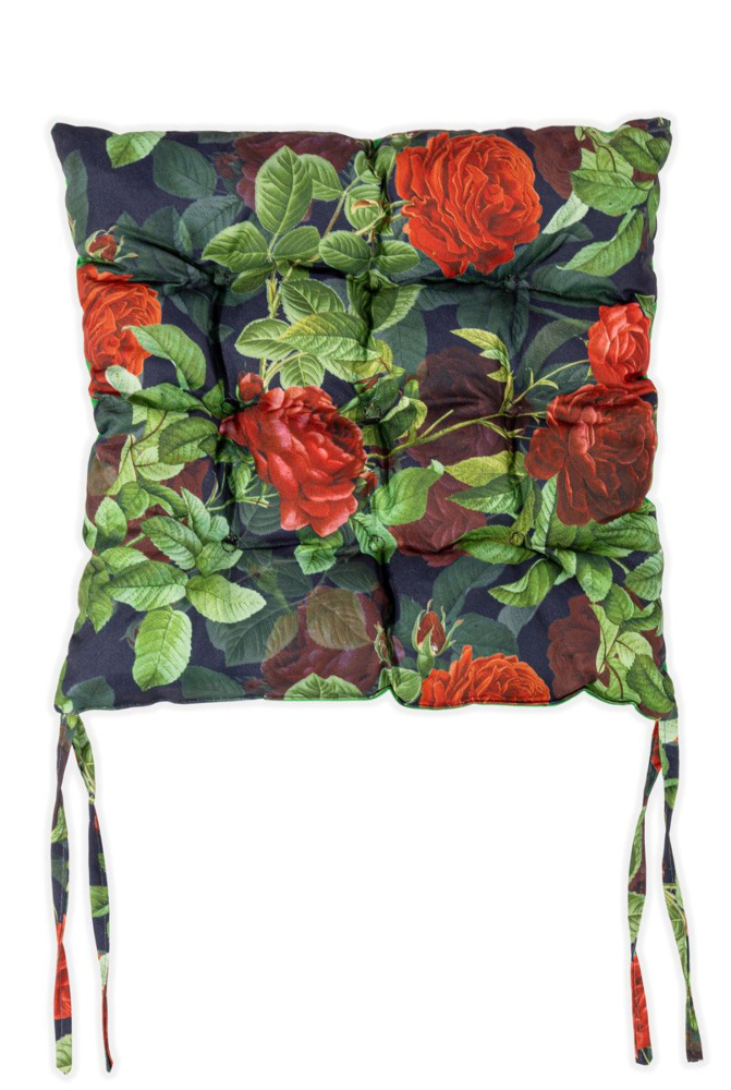 Dwustronna poduszka na krzesło do ogrodu 40x40cm Rose Garden - MOODME