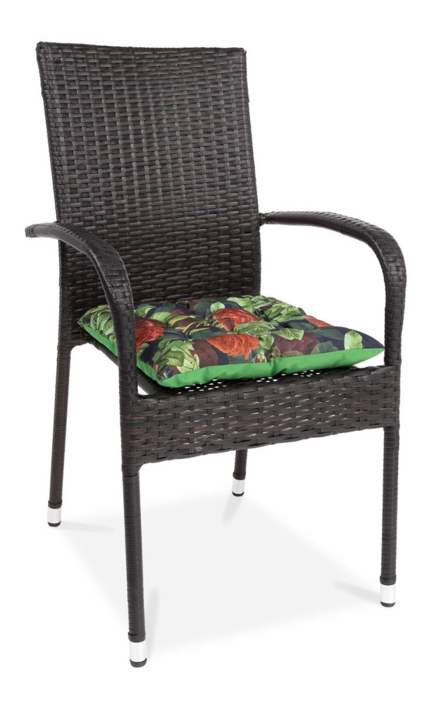 Dwustronna poduszka na krzesło do ogrodu 40x40cm Rose Garden - MOODME