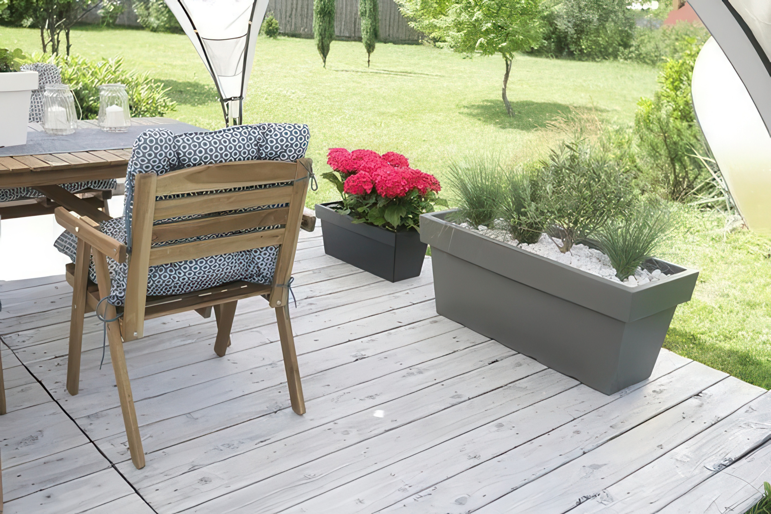 Прямокутний вазон 80 см Lofly Prosperplast, антрацит