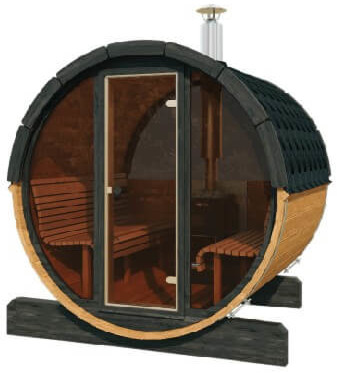 Sauna TUBE GLASS 210 x 220 cm - FOCUS GARDEN