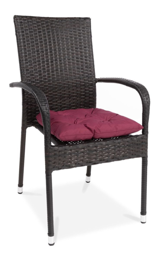 Zestaw poduszek ogrodowych na krzesło 4szt Dark Carmin - MOODME