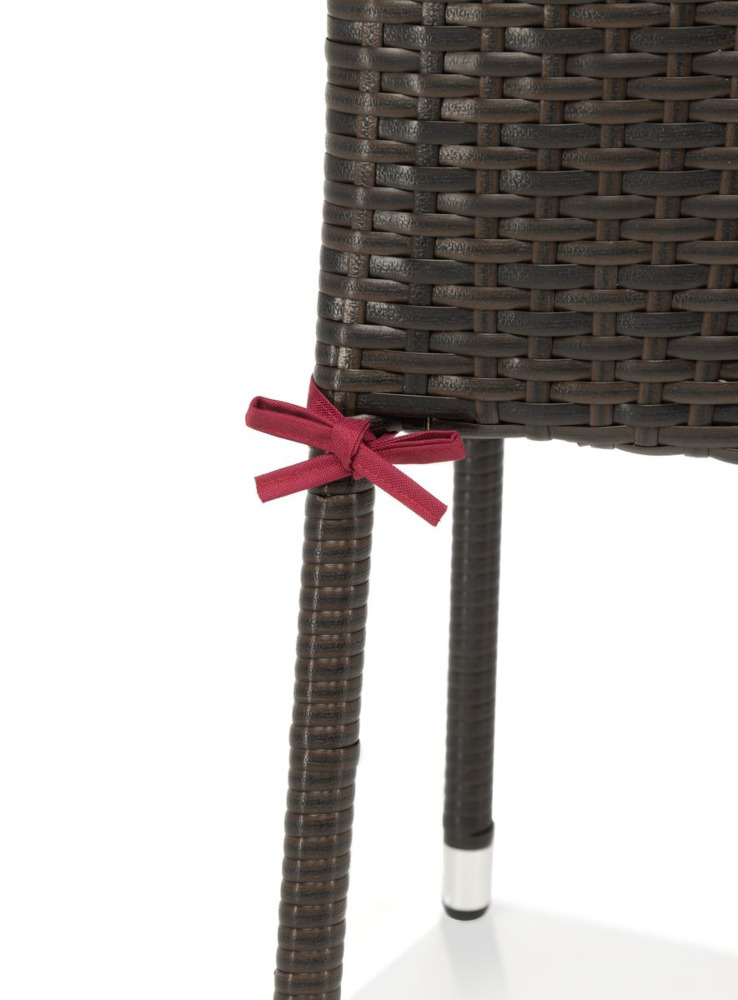 Zestaw poduszek ogrodowych na krzesło 4szt Dark Carmin - MOODME