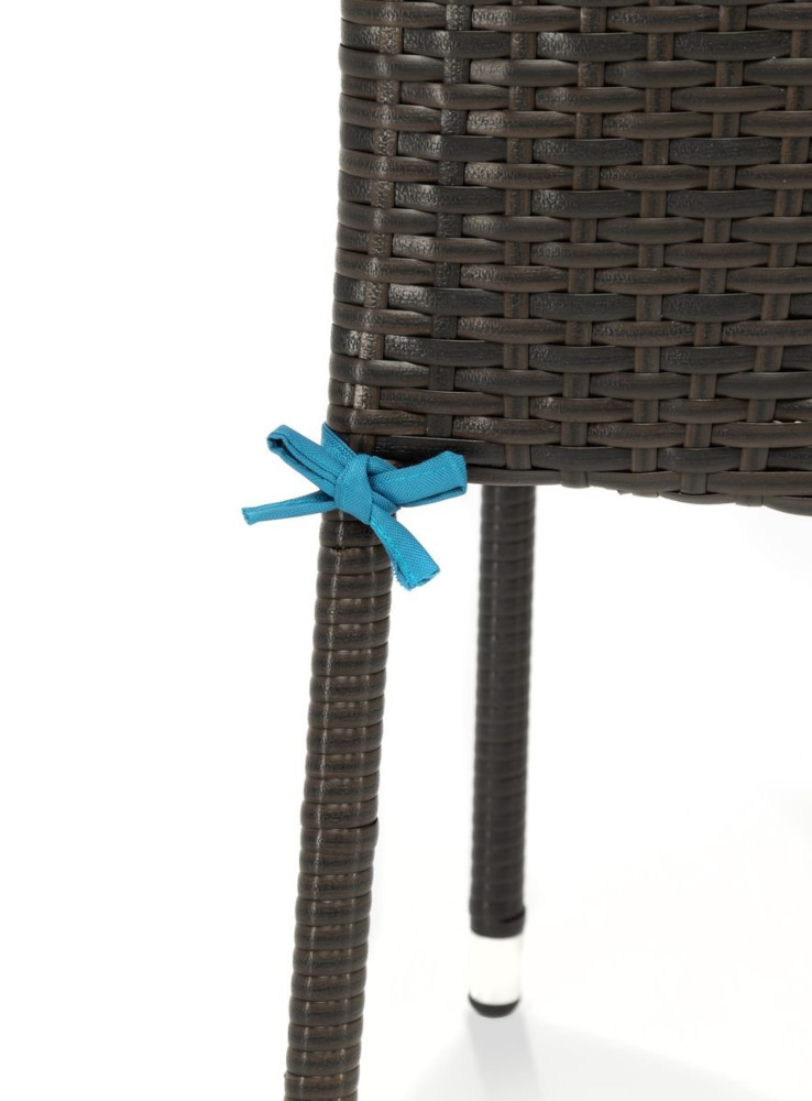 Kwadratowe poduszki na krzesło ogrodowe Curacao Blue 40x40cm 6szt - MOODME