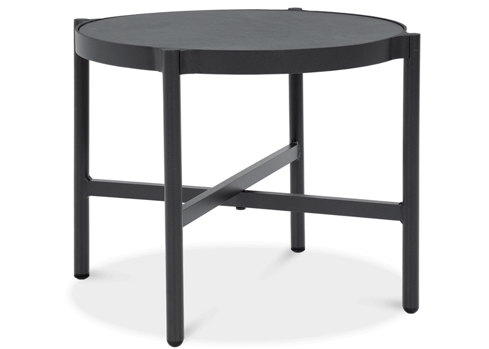 Wysoki, antracytowy stolik kompletu Almera