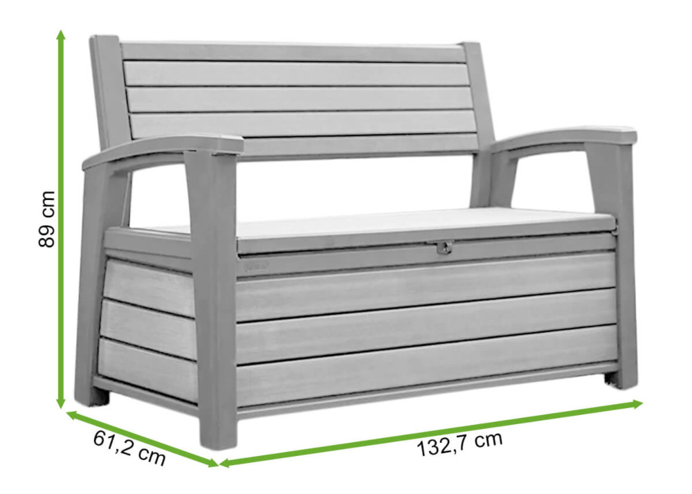 Skrzynia balkonowa z siedziskiem Keter HUDSON STORAGE BENCH 227L