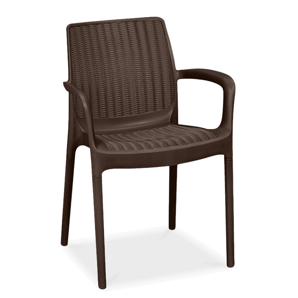 Cадове крісло BALI MONO Brown на терасі