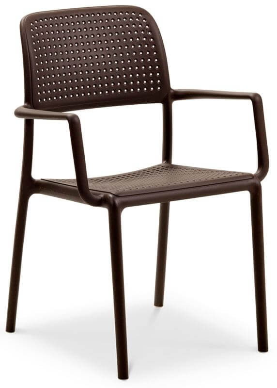 Brązowe krzesło z zestawu mebli Nardi