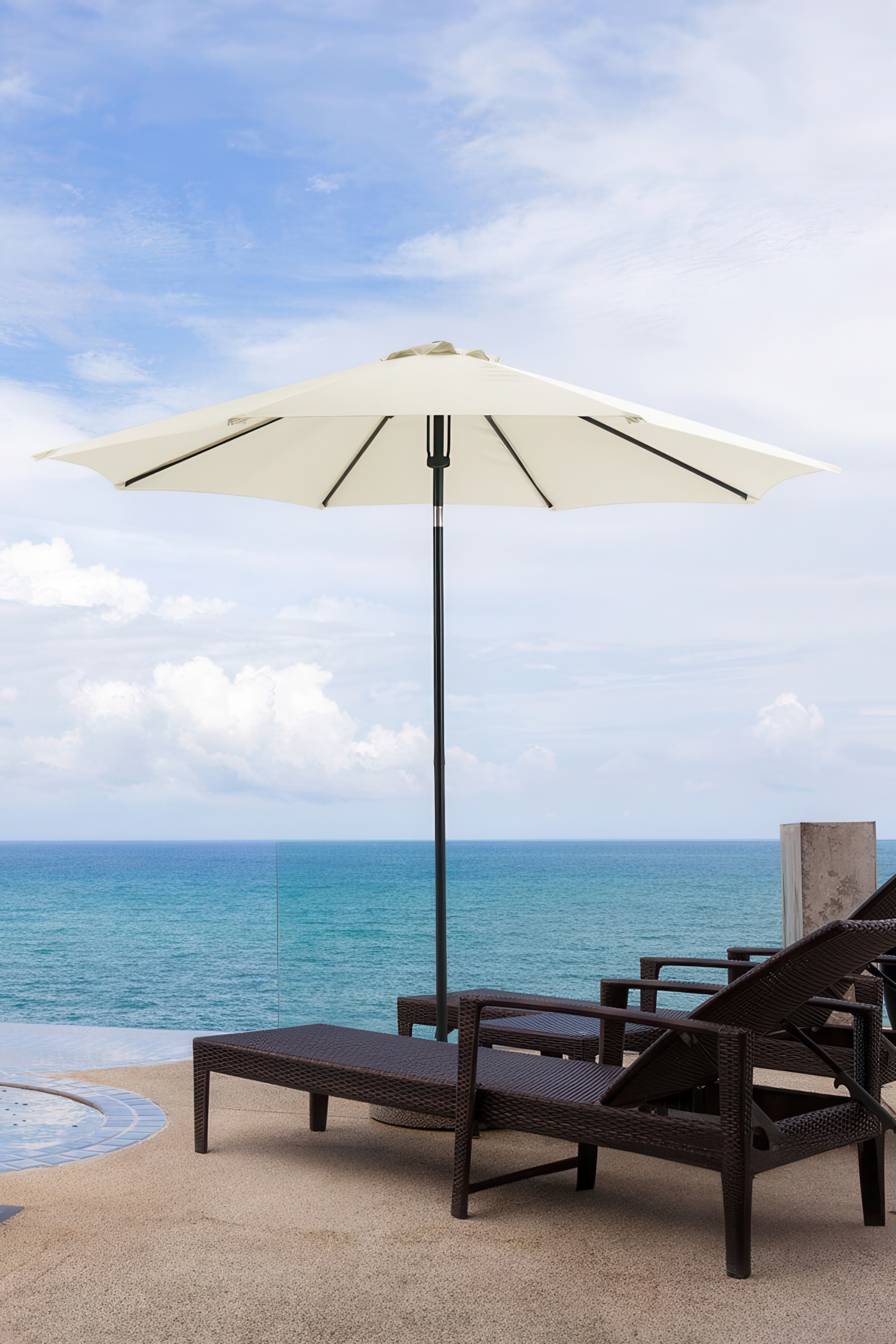 Центральна парасолька SAMOS 3m кремовий - Focus Garden