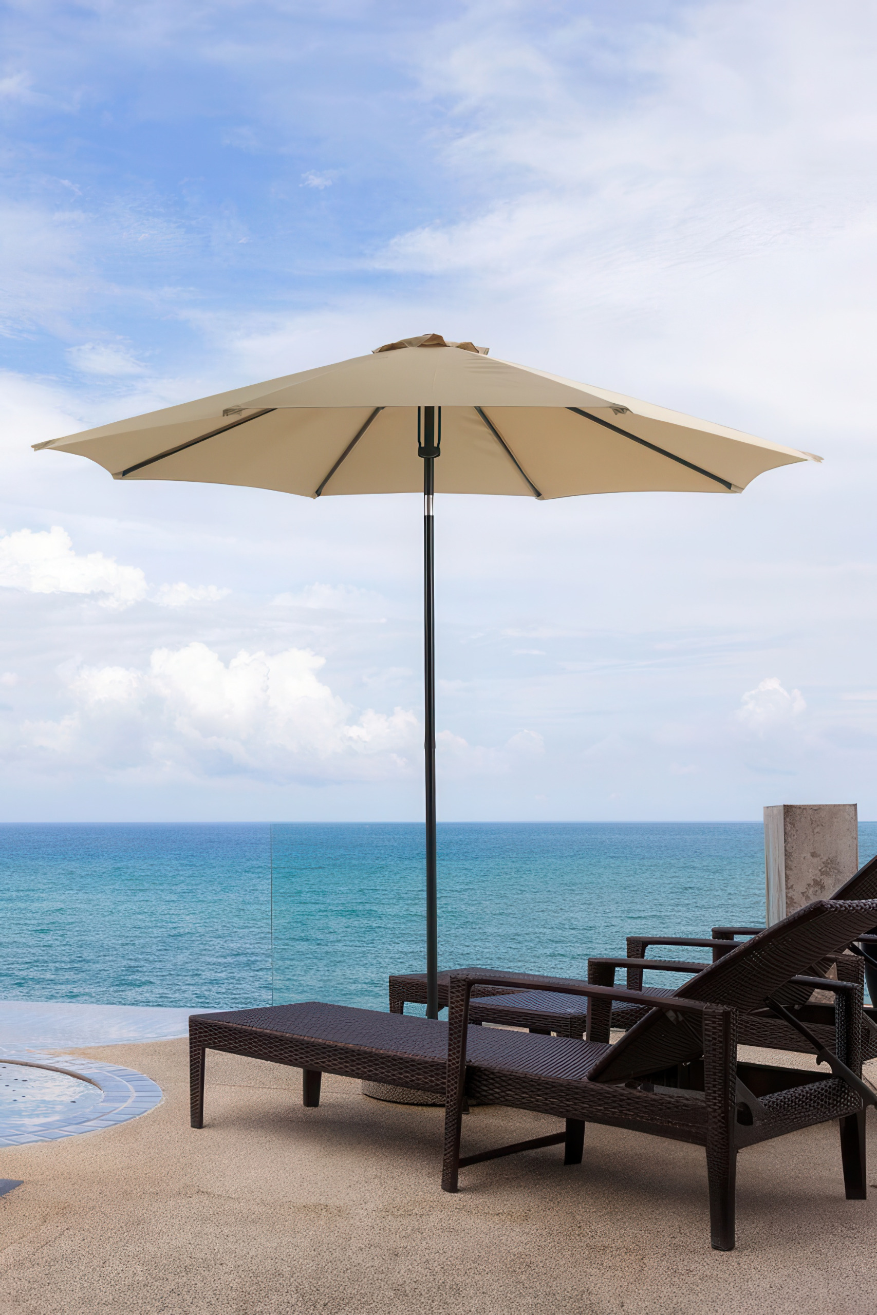 Parasol SAMOS 3m Taupe