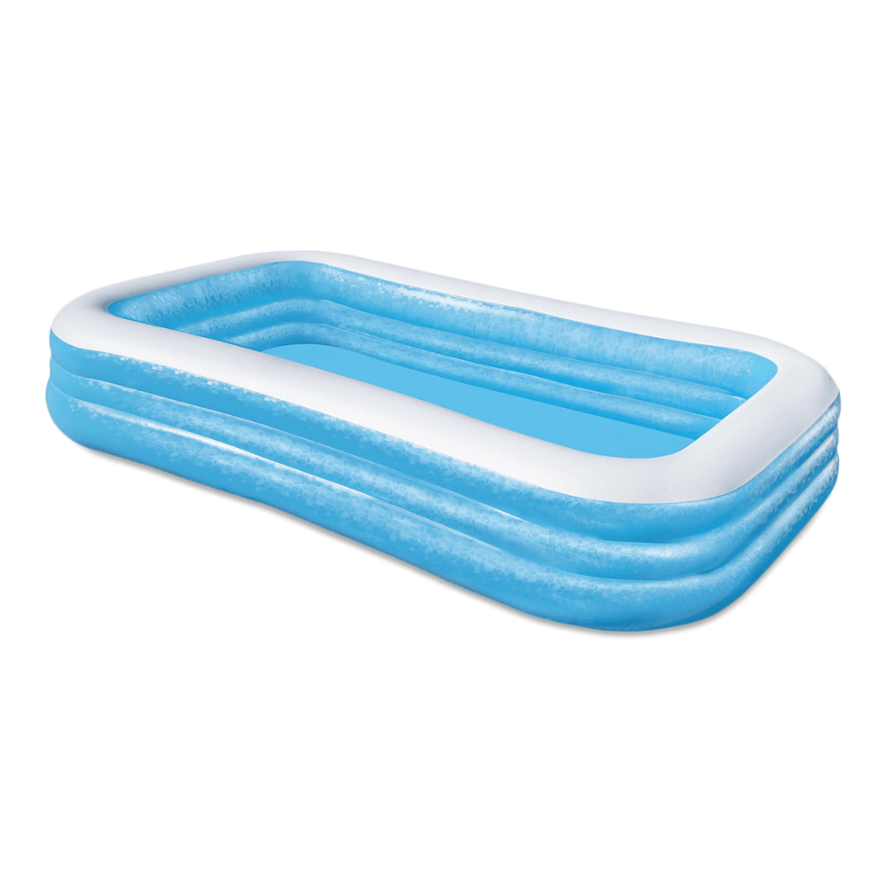 rodzinny prostokątny niebieski basen dmuchany