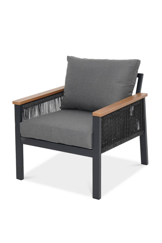 Fotel aluminiowy zestawu wypoczynkowego Ascona
