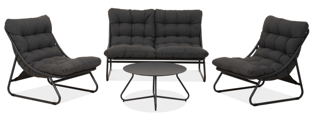 Meble ogrodowe, sofa, fotele, stół VISTA CAFFE Dark Grey