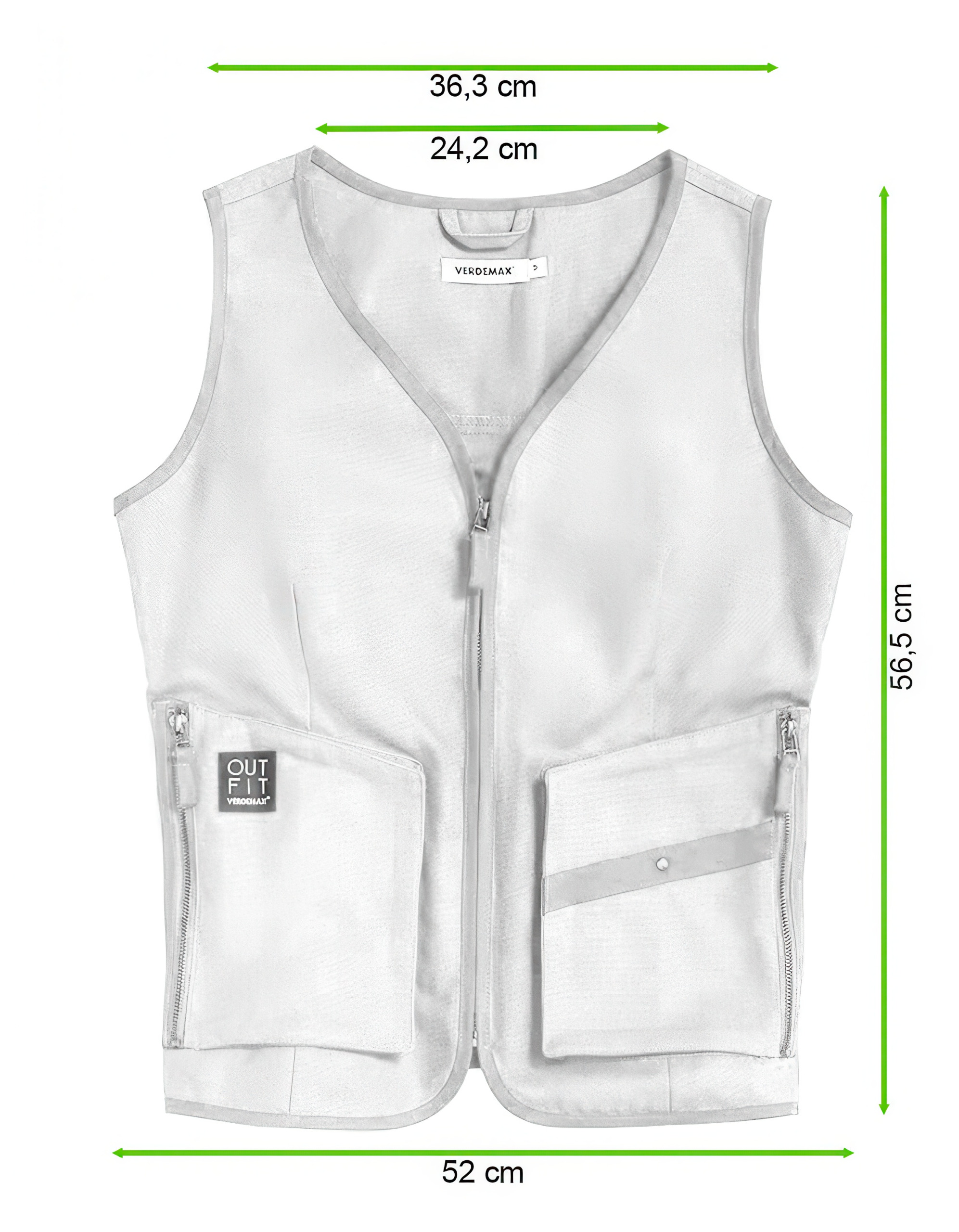 Жіночий садовий жилет ROVERELLA Nickel - схема з розмірами