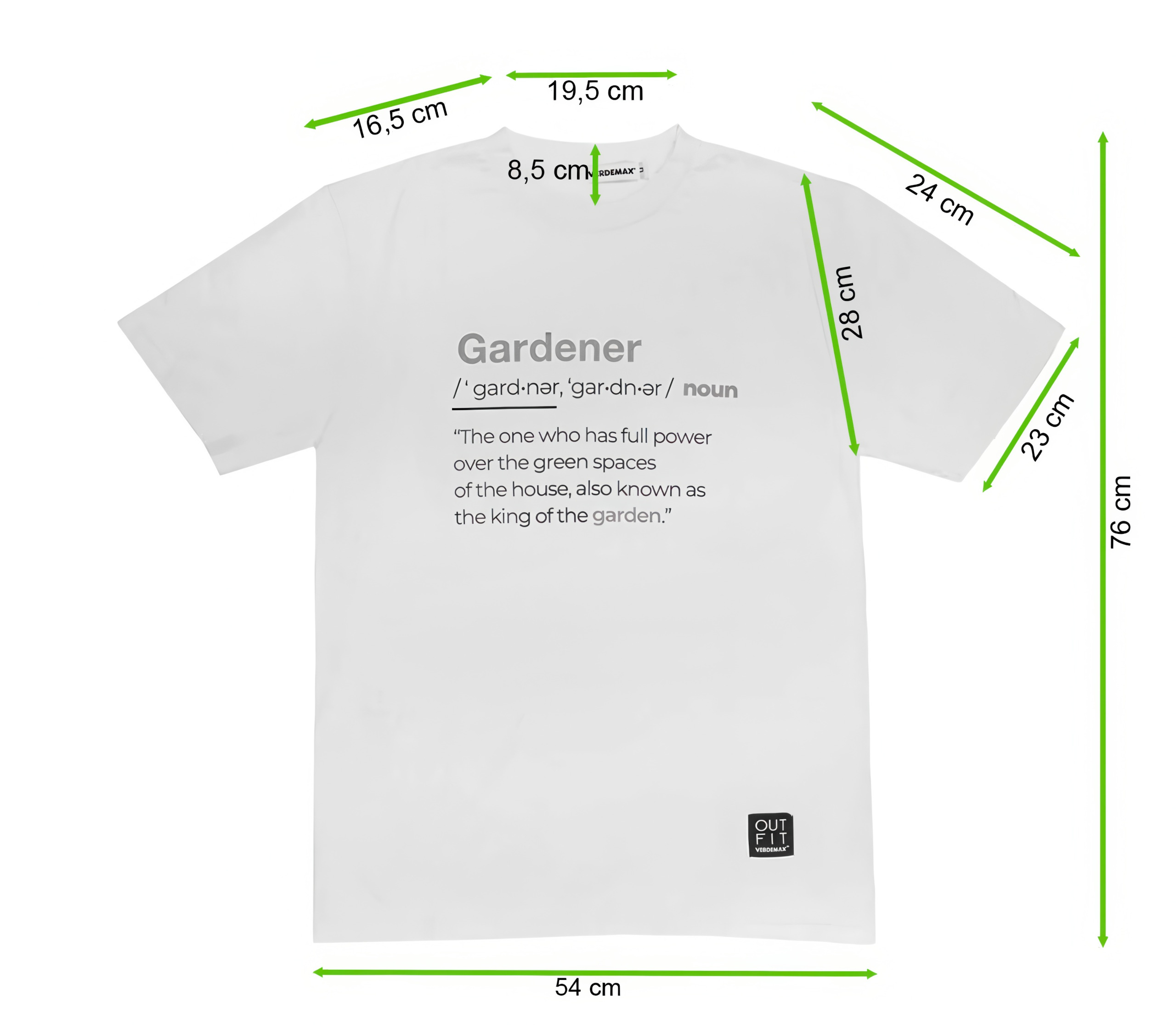 Біла футболка T-shirt GARDENER XL - Focusgarden