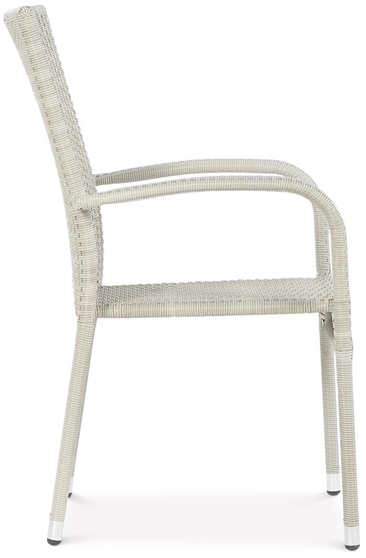 Krzesło z technorattanu FIESTA White - bok