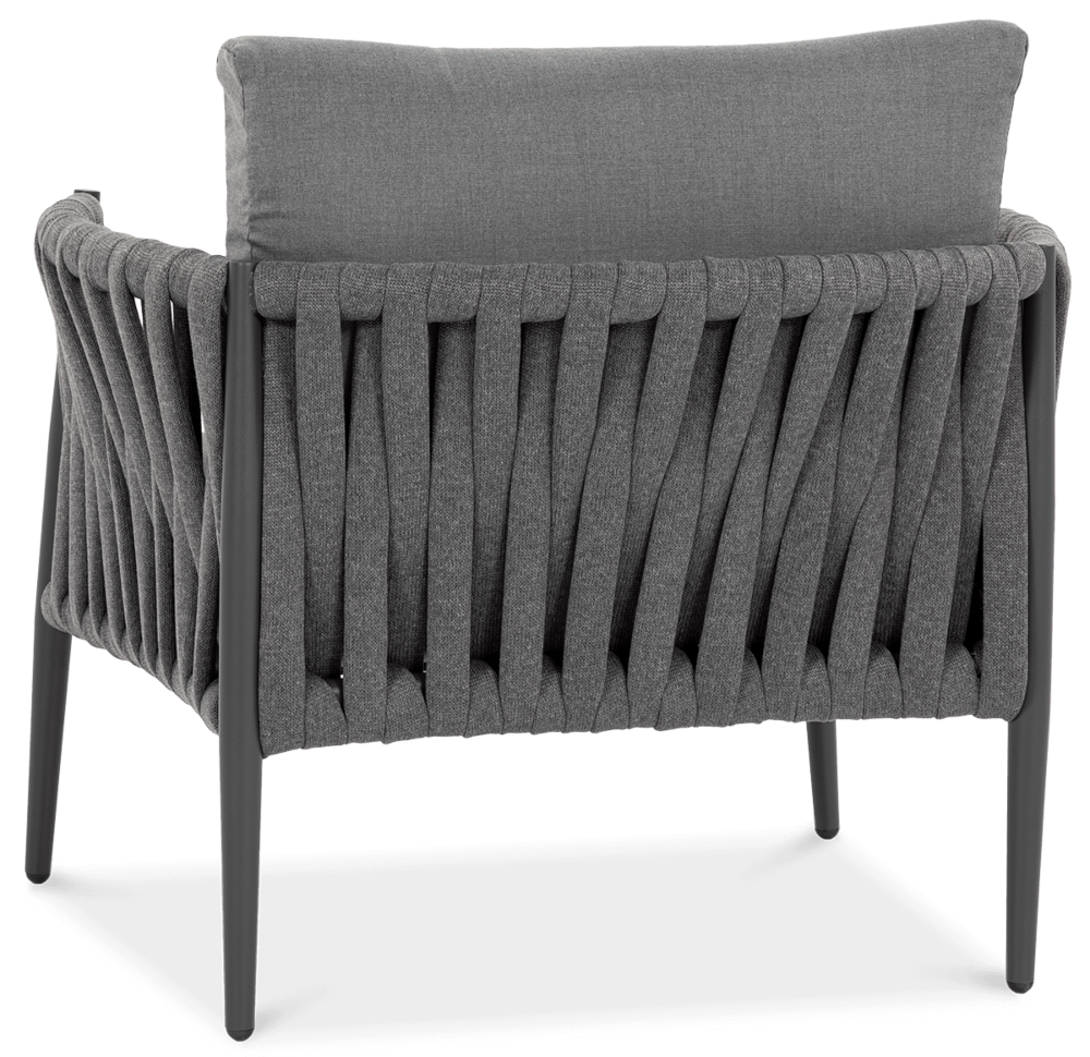 Narożnik ogrodowy aluminiowy MONZA Caffe + fotel Grey - FURRORE
