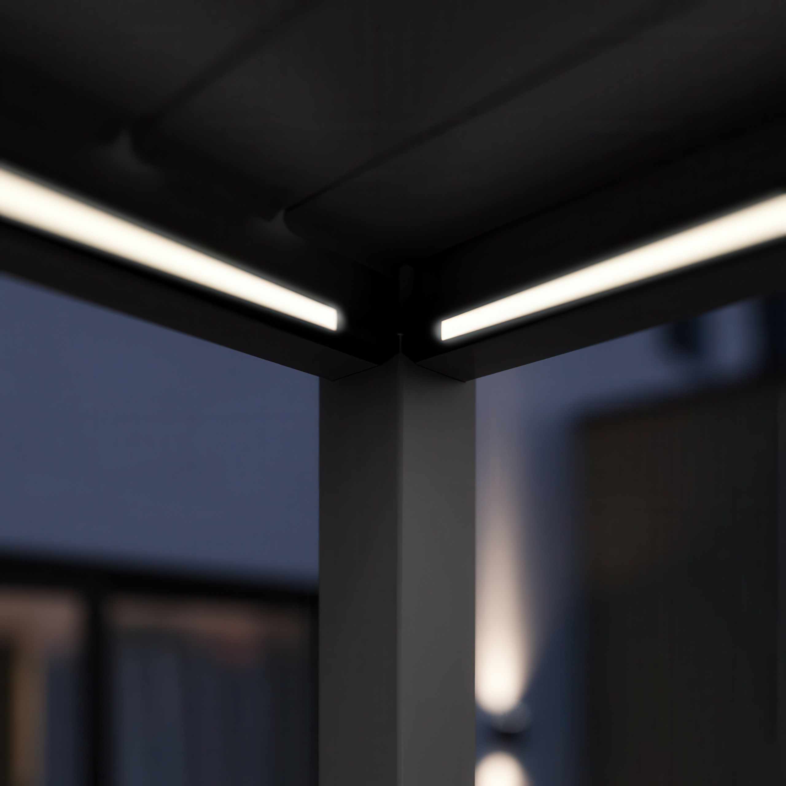 LED освітлення для перголи в нічний час