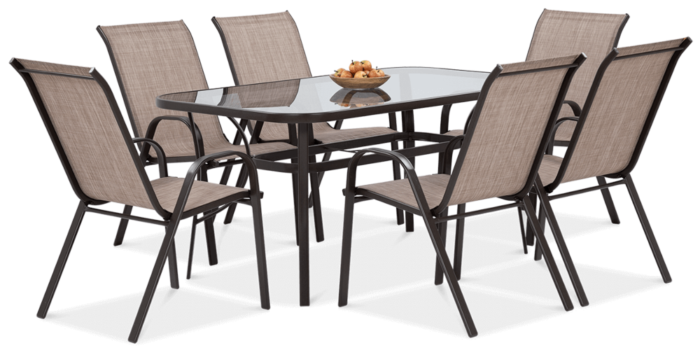 Komplet mebli składający się z sześciu krzeseł i stołu