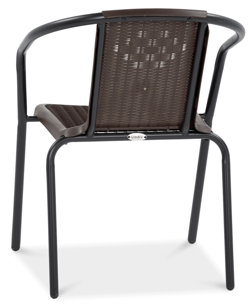 tył brązowego krzesła simple