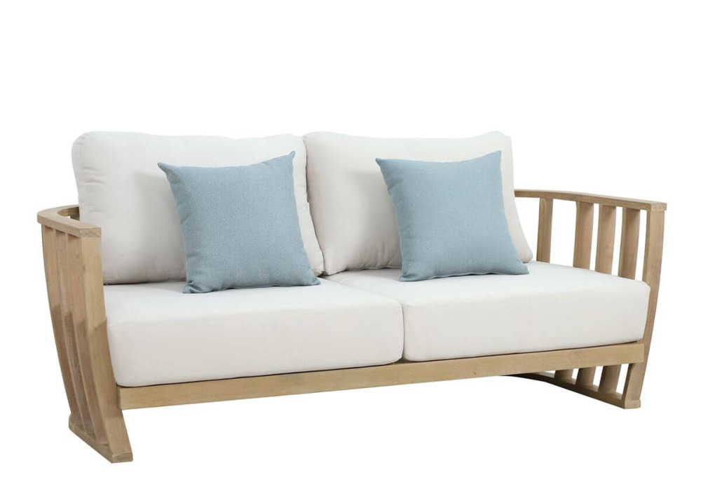 Dwuosobowa sofa z zestawu mebli ogrodowych MORANDI CAFFE