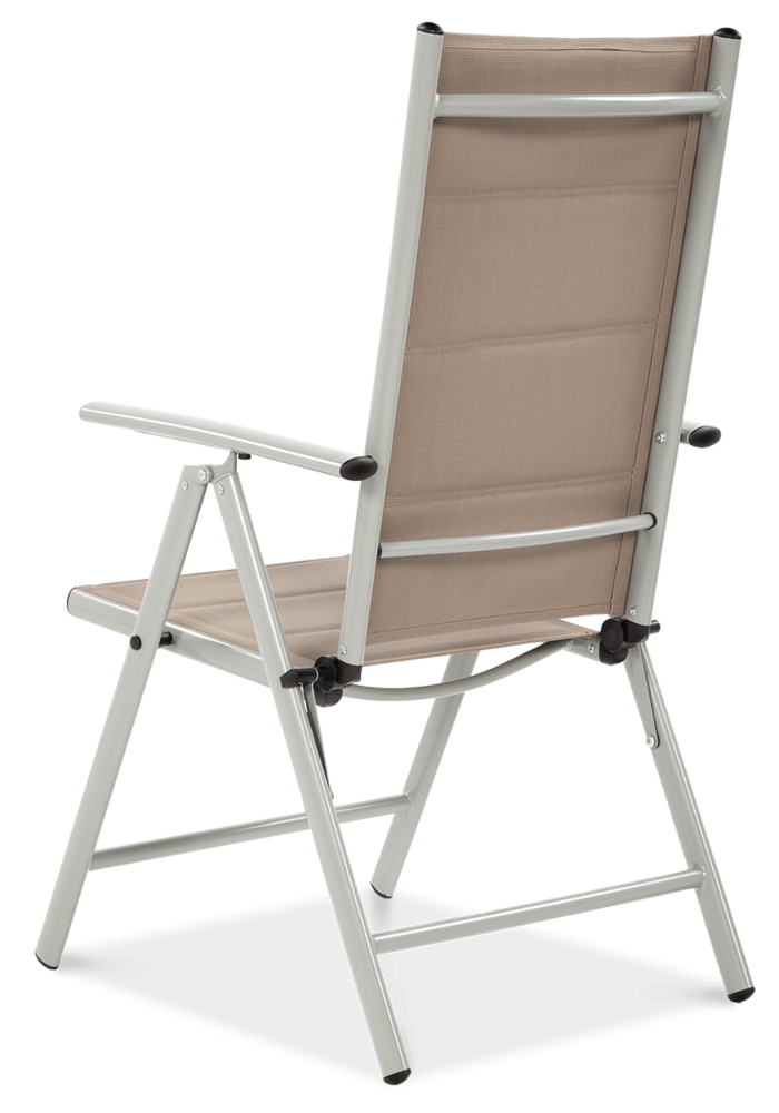 Tył krzesła z  zestawu ogrodowego sydney taupe